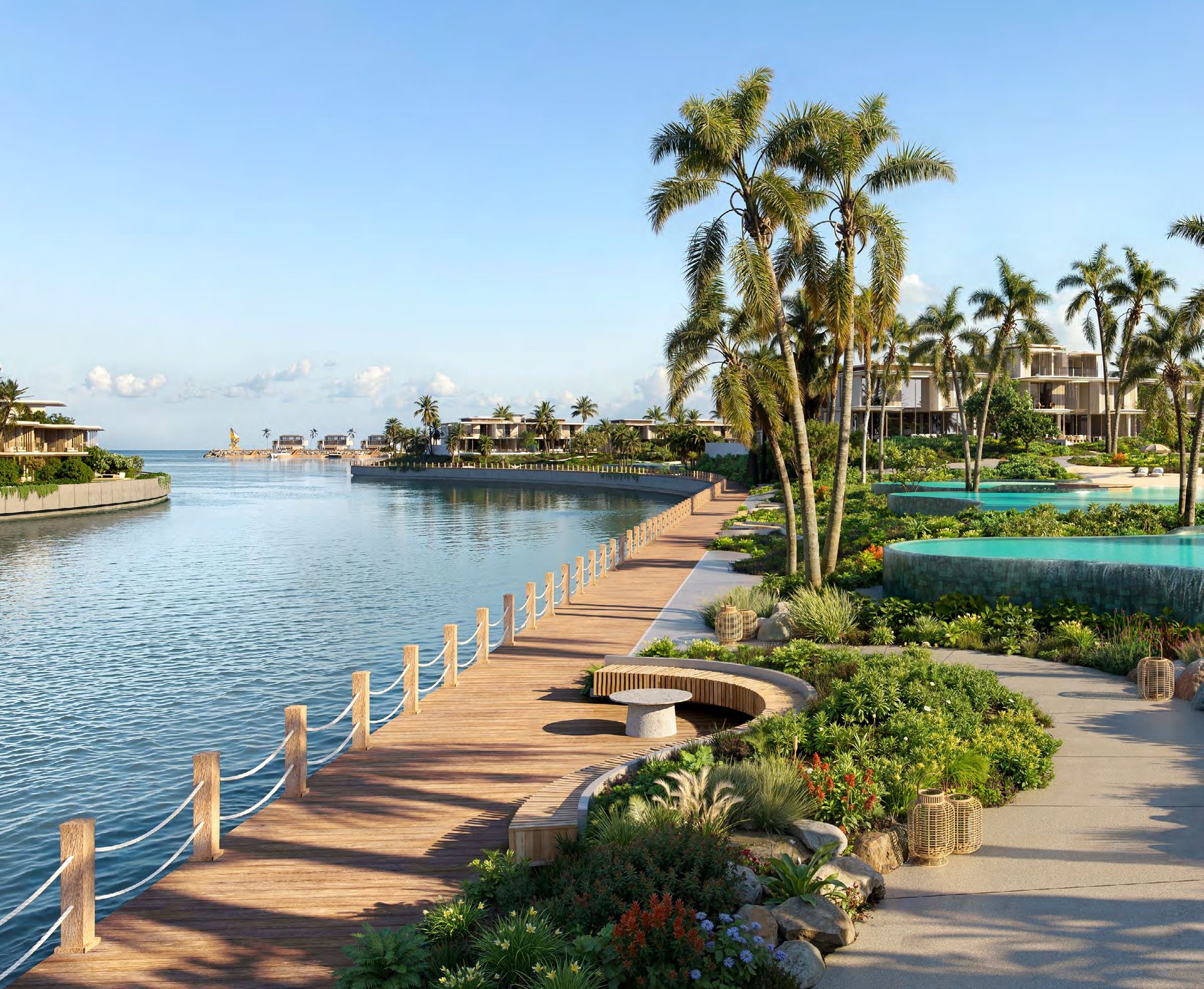Bay Estate promenade and marina